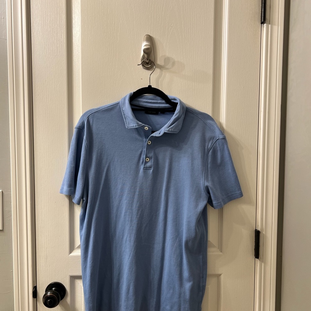Apt. 9 Blue Polo Shirt Lightweight Cotton Blend